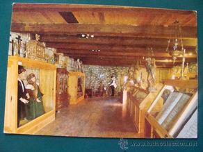 Postales: POSTAL DE ANSÓ, HUESCA, ARAGÓN. AÑO 1976. MUSEO ETNOLÓGICO, IGLESIA PARROQUIAL. 318.